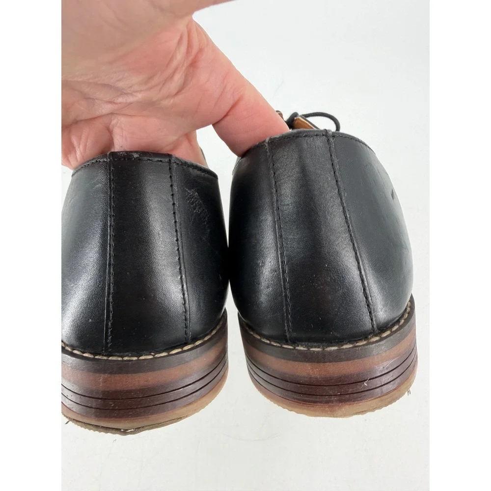 Taylor & Wright Derby Shoes Mens Size 10 Black Real Leather Lace Up Professional